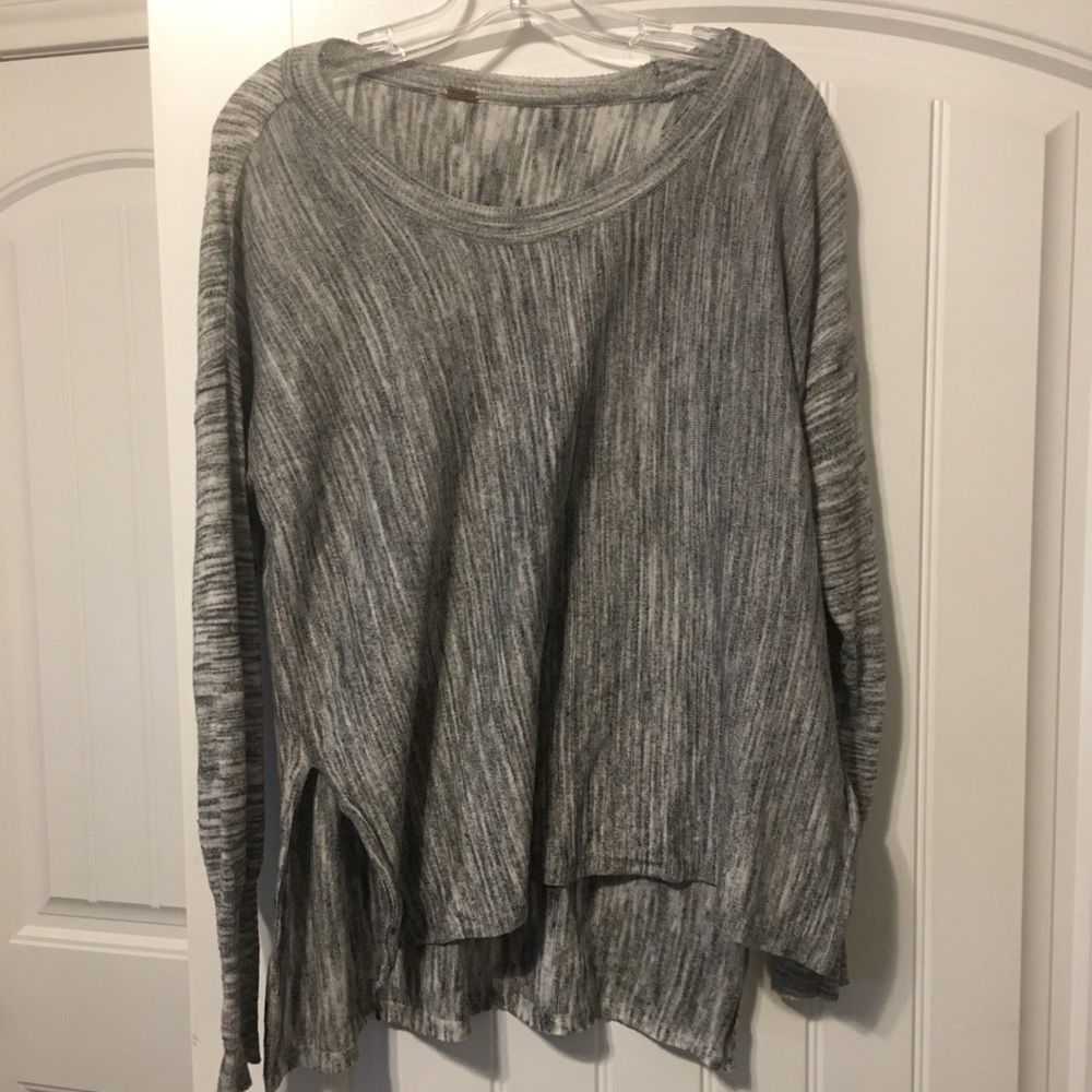 Gray light sweater